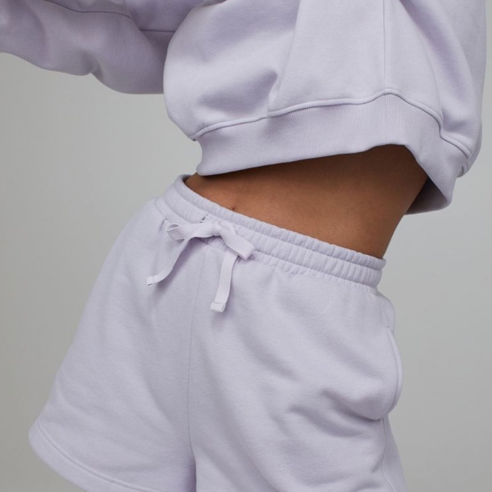 Light Purple Sweatshirt and Sweatshorts set